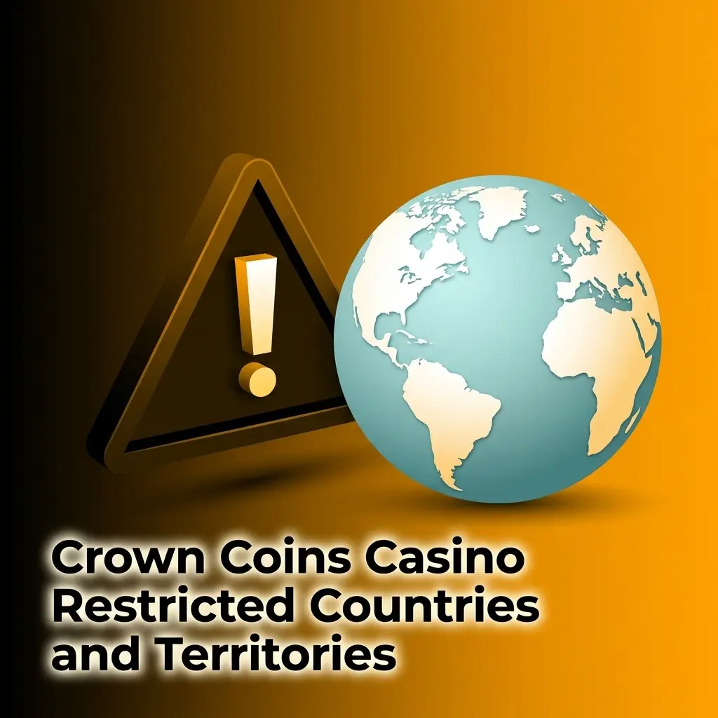 Crown Coins Casino restricted countries list including US states, UK, Australia, and European nations where access is prohibited