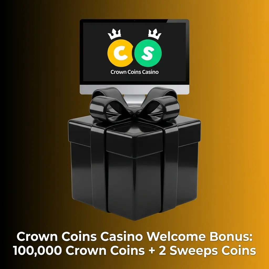 Crown Coins Casino welcome bonus offering 100000 Crown Coins and 2 free Sweeps Coins with no deposit required