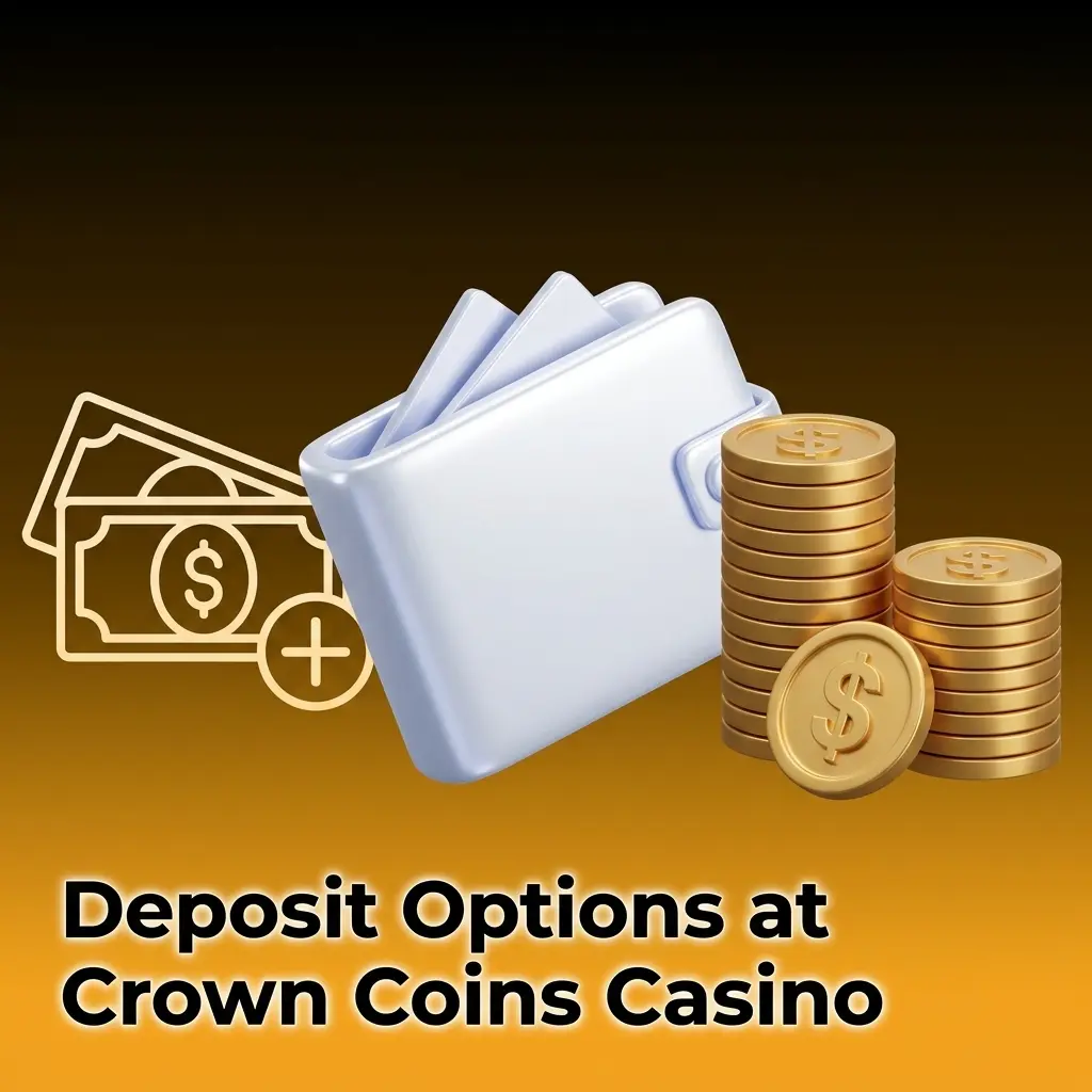 Crown Coins Casino deposit options including Apple Pay, Visa, Mastercard, Amex, Discover, and Skrill for US players